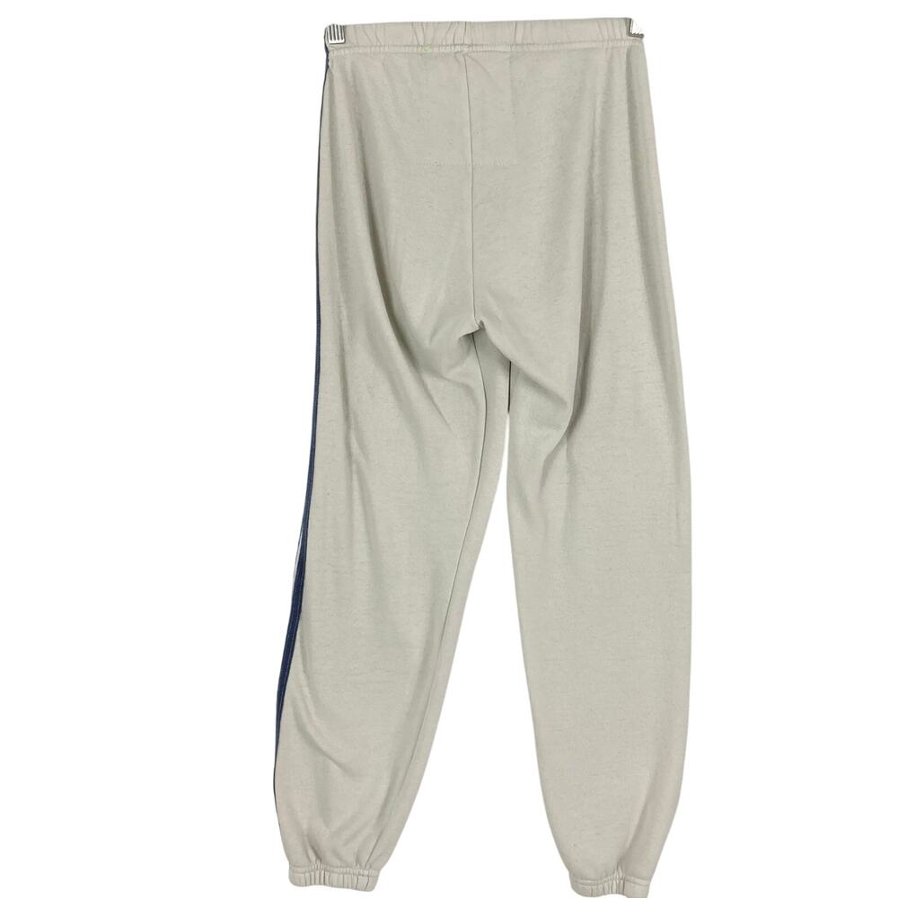 AVIATOR NATION Sweatpants S Cream Rainbow-Stripes Logo-Embroidery Jogger USA - Picture 3 of 14